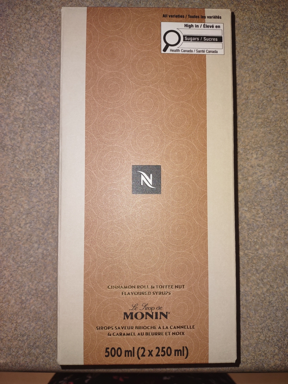 Nespresso Cinnamon Roll & Toffee Nut Syrup Pack - Brown & Cream